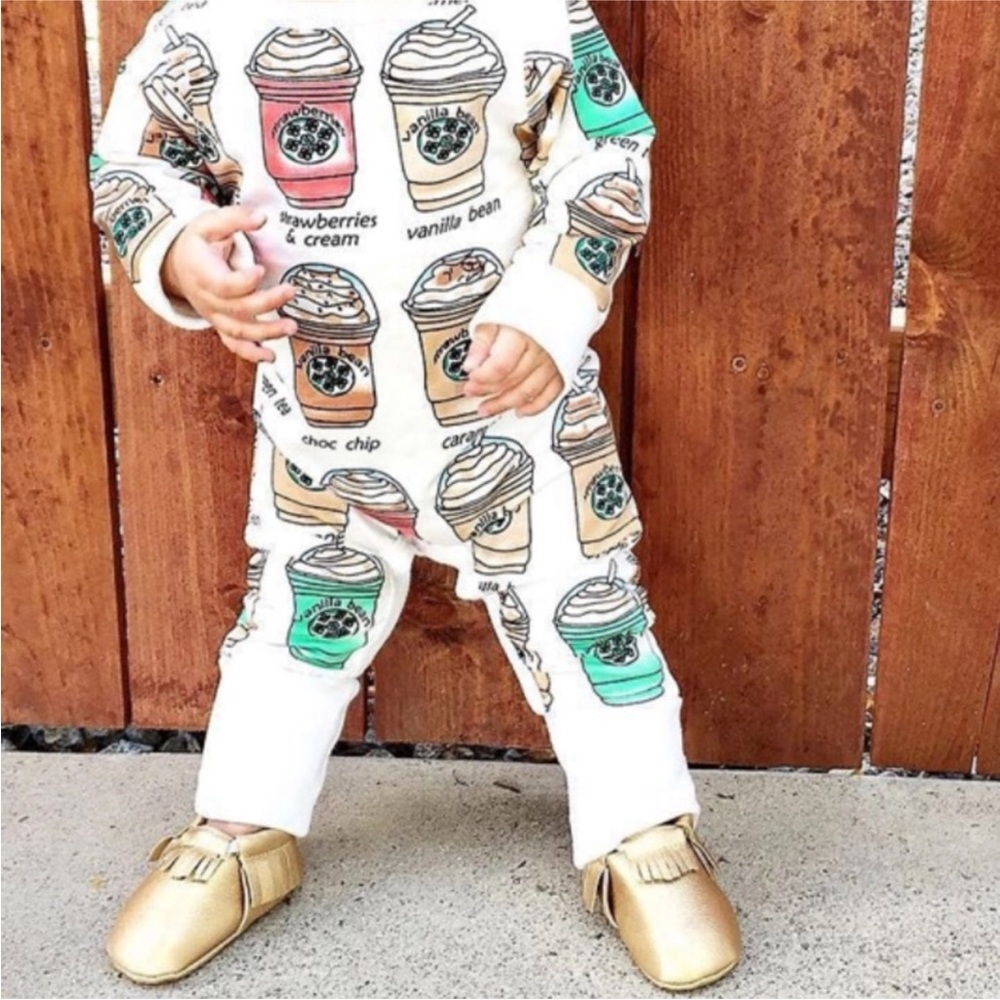 STARBUCKS FRAPPUCCINO LATTE BABY ONESIE JUMPER